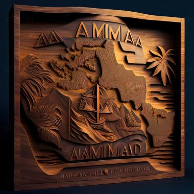 3D модель Адамстаун Острова Питкэрн (STL)